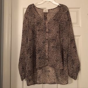 Pins & Needles Leopard Print Top
